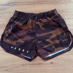 ASRV Ultralight 5" High Split Liner Shorts Mens L Rust Camo Running